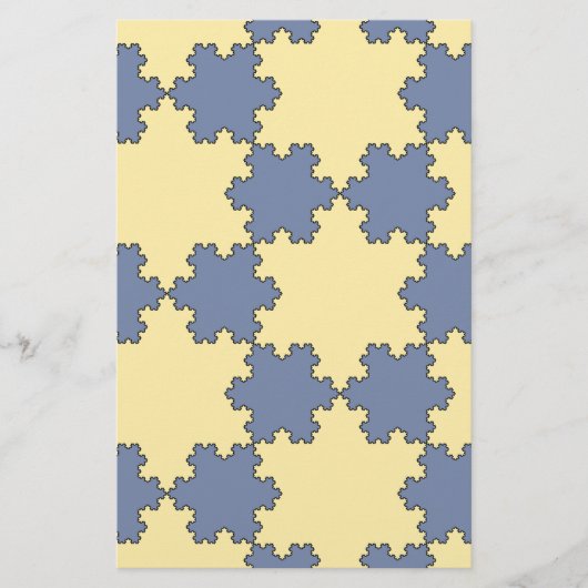 Tessellated Koch Snowflakes (Fractal Pattern) Briefpapier (Voorkant)