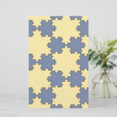 Tessellated Koch Snowflakes (Fractal Pattern) Briefpapier (Staand voorkant)