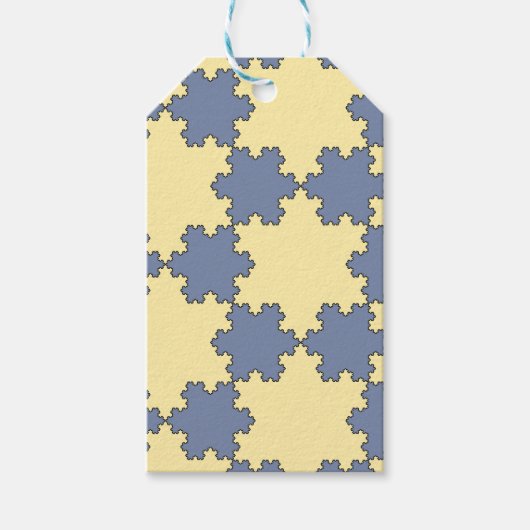 Tessellated Koch Snowflakes (Fractal Pattern) Cadeaulabel (Voorkant)