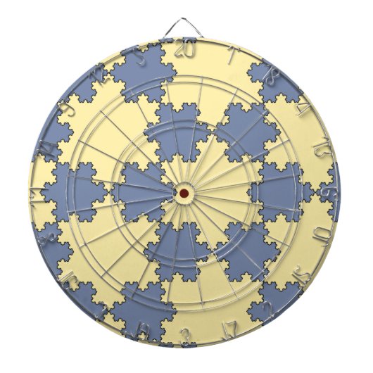 Tessellated Koch Snowflakes (Fractal Pattern) Dartbord (Voorkant)