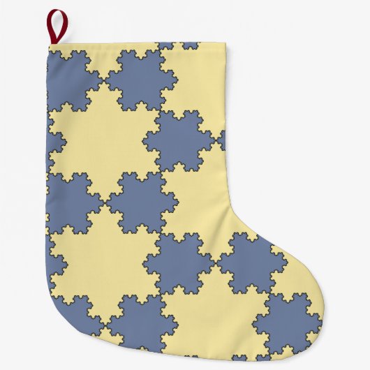 Tessellated Koch Snowflakes (Fractal Pattern) Grote Kerstsok (Voorkant)