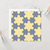 Tessellated Koch Snowflakes (Fractal Pattern) Kaart (Voorkant / Achterkant in situ)