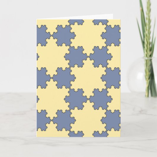 Tessellated Koch Snowflakes (Fractal Pattern) Kaart (Voorkant)