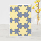 Tessellated Koch Snowflakes (Fractal Pattern) Kaart (Gele Bloem)
