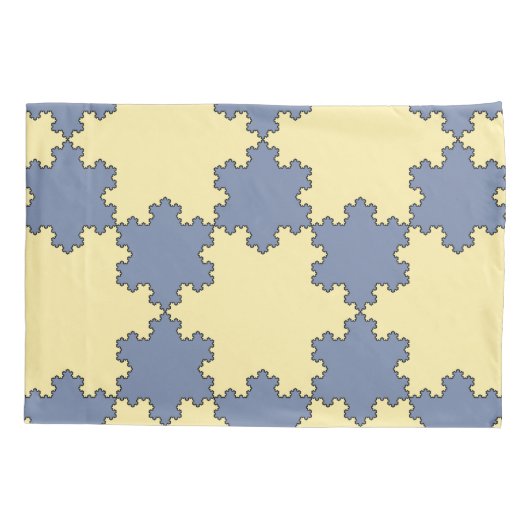 Tessellated Koch Snowflakes (Fractal Pattern) Kussensloop (Achterkant-Links)
