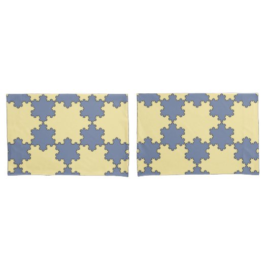 Tessellated Koch Snowflakes (Fractal Pattern) Kussensloop (Voorkant-Set)