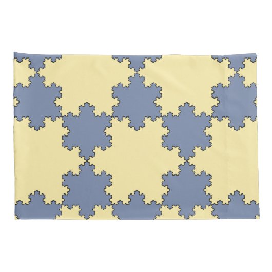 Tessellated Koch Snowflakes (Fractal Pattern) Kussensloop (Achterkant-Rechts)