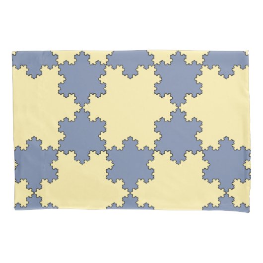 Tessellated Koch Snowflakes (Fractal Pattern) Kussensloop (Voorkant-Links)