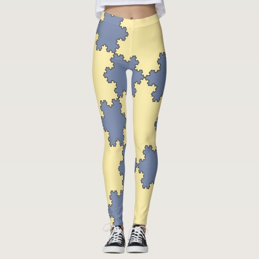 Tessellated Koch Snowflakes (Fractal Pattern) Leggings (Voorkant)