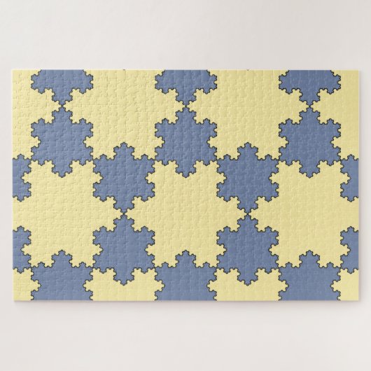 Tessellated Koch Snowflakes (Fractal Pattern) Legpuzzel (Horizontaal)