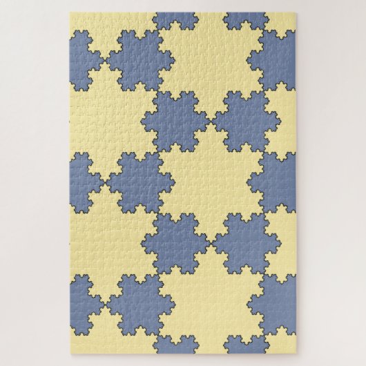 Tessellated Koch Snowflakes (Fractal Pattern) Legpuzzel (Verticaal)