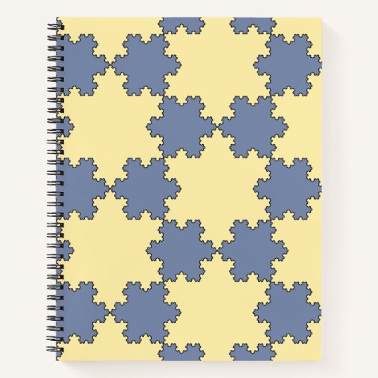 Tessellated Koch Snowflakes (Fractal Pattern) Notitieboek (Voorkant)