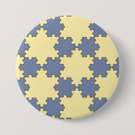 Tessellated Koch Snowflakes (Fractal Pattern) Ronde Button 7,6 Cm