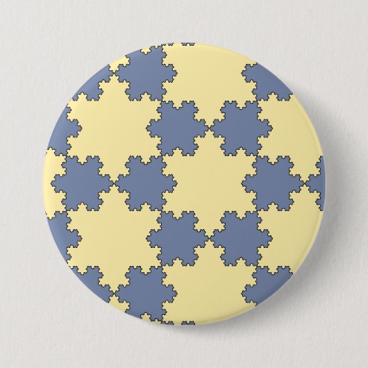 Tessellated Koch Snowflakes (Fractal Pattern) Ronde Button 7,6 Cm (Voorkant)