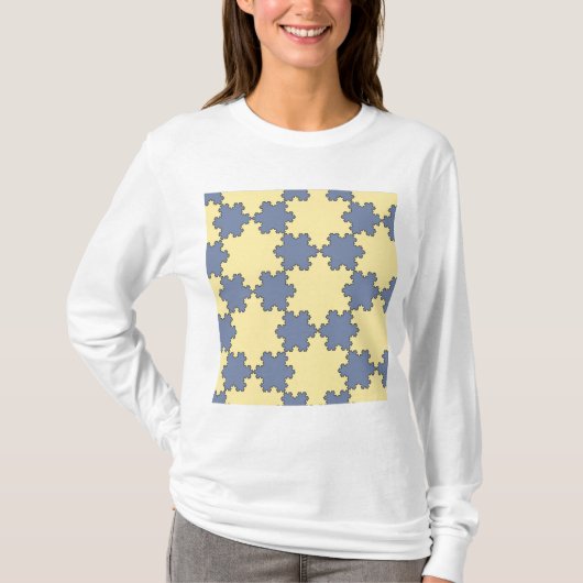 Tessellated Koch Snowflakes (Fractal Pattern) T-shirt (Voorkant)
