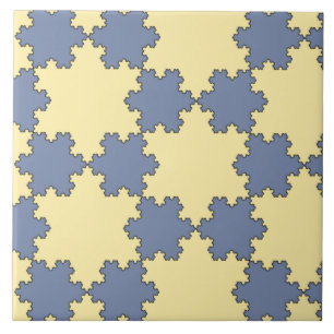 Tessellated Koch Snowflakes (Fractal Pattern) Tegeltje