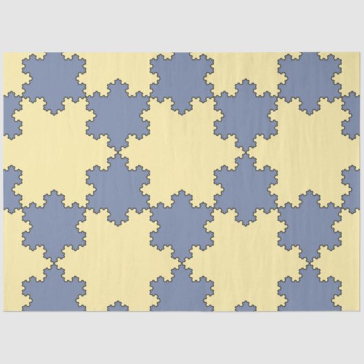 Tessellated Koch Snowflakes (Fractal Pattern) Tissuepapier (Voorkant)