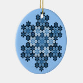Tessellated Koch Snowflakes Keramisch Ornament (Rechts)