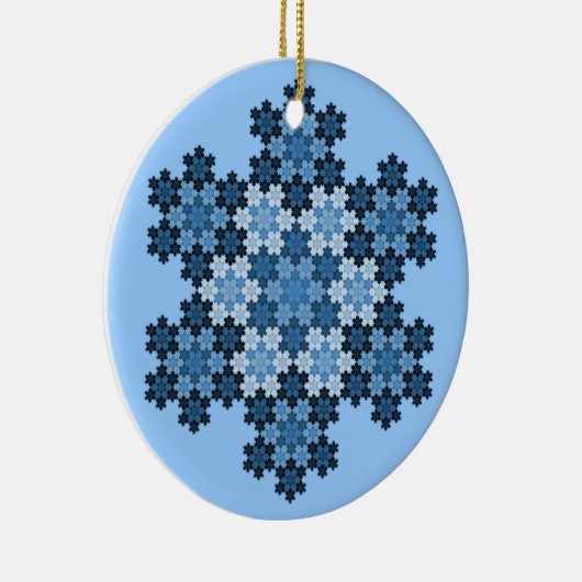 Tessellated Koch Snowflakes Keramisch Ornament (Rechts)
