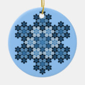 Tessellated Koch Snowflakes Keramisch Ornament (Voorkant)