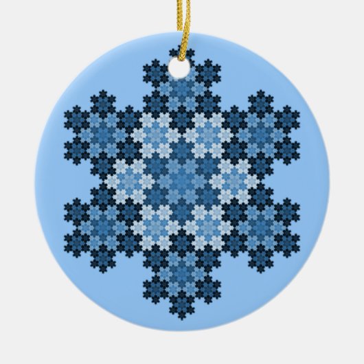 Tessellated Koch Snowflakes Keramisch Ornament (Voorkant)