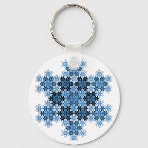 Tessellated Koch Snowflakes Sleutelhanger