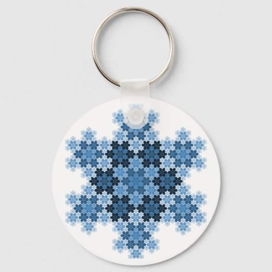 Tessellated Koch Snowflakes Sleutelhanger (Voorkant)
