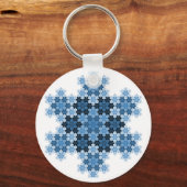 Tessellated Koch Snowflakes Sleutelhanger (Voorkant)