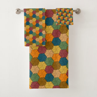 Tessellated Multi-Color Flower Wheel Pattern Bad Handdoek