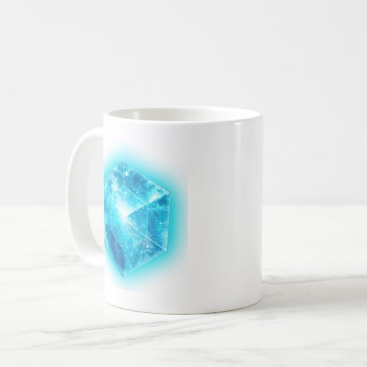 Tesseract, 4D Hypercube, Hyperwürfel Koffiemok (Voorkant links)