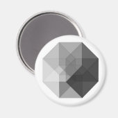 Tesseract (grijswaarden) magneet (Voorkant / Achterkant)