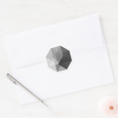 Tesseract (grijswaarden) ronde sticker (Envelop)