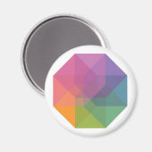 Tesseract (pastel regenboog) magneet (Voorkant / Achterkant)