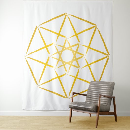 Tesseract Series V4 (Gold) Wandkleed (In situ)