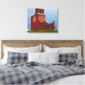 Tessier Grain Elevator Canvas Afdruk (Insitu (Slaapkamer))