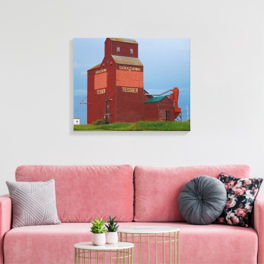 Tessier Grain Elevator Canvas Afdruk (Insitu (Woonkamer))