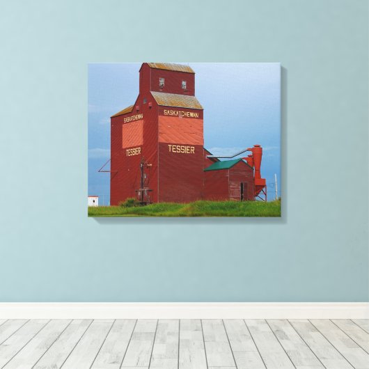 Tessier Grain Elevator Canvas Afdruk (Insitu (Houten vloer))