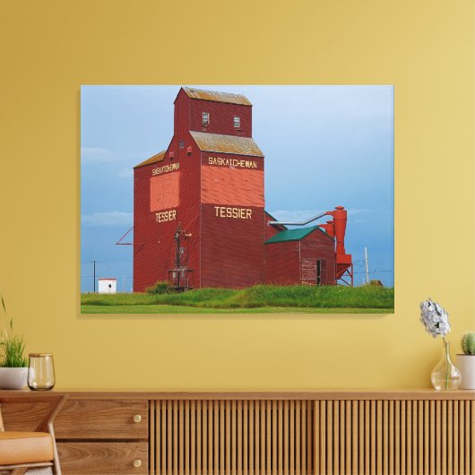 Tessier Grain Elevator Canvas Afdruk (Insitu (Woonkamer))