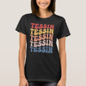 Tessin City Groovy Retro T-shirt (Voorkant)