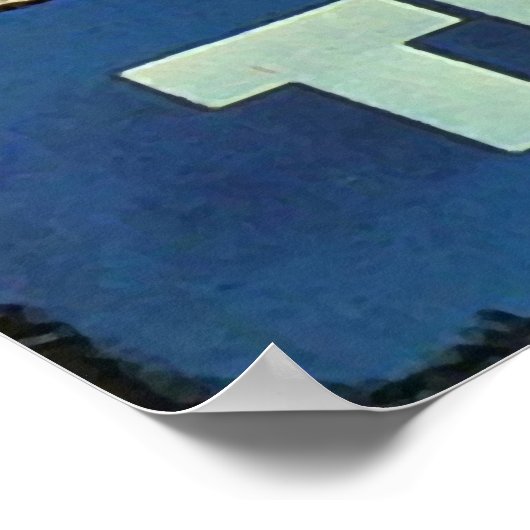 Tessin-huizen voor de haven van de stad, Zwitserla Poster (Hoek)