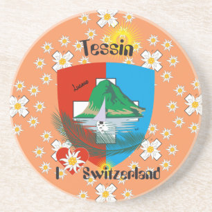 Tessin - Ticino - Schweiz - Svizzera Bierteller Zandsteen Onderzetter
