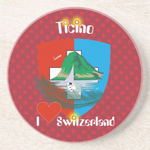 Tessin - Ticino - Schweiz - Svizzera Bierteller Zandsteen Onderzetter