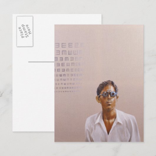 Test 3 Medinipur India van het oog Briefkaart (Voorkant / Achterkant)