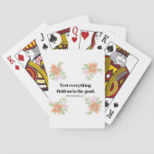 Test alles 1 Thessaliërs Bijbelse Verse Pokerkaarten (Achterkant)