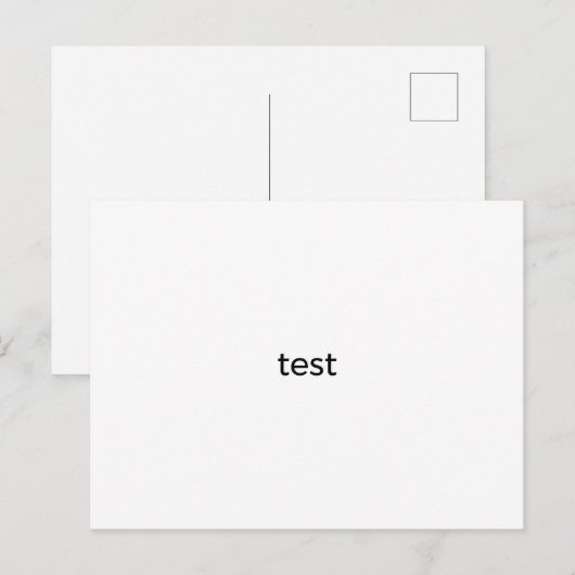 test briefkaart (Voorkant / Achterkant)