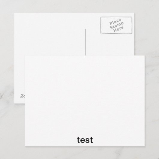 test briefkaart (Voorkant / Achterkant)