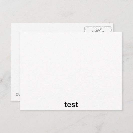 test briefkaart (Voorkant / Achterkant)