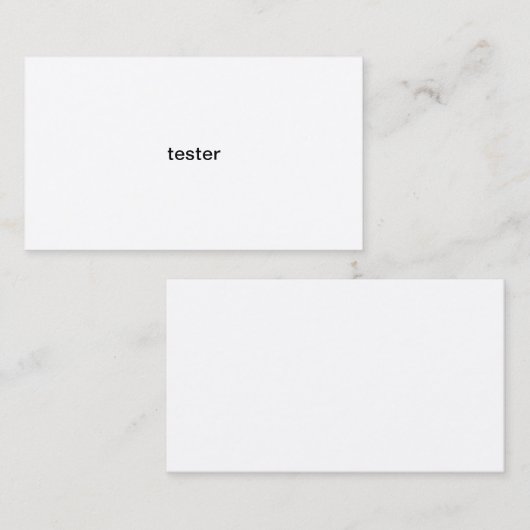 test contactkaartje (Voorkant / Achterkant)