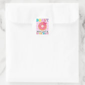 Test dag donut stress gewoon je beste leraar te do ronde sticker (Tas)