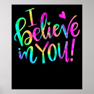Test Dag Leraar Ik Geloof In Jou Testen Tie Dye Poster